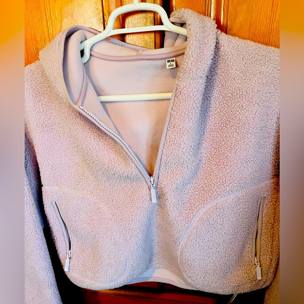 Uniqlo Light Purple Teddy Jacket